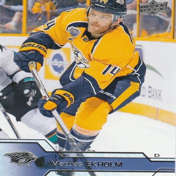 Mattias Ekholm Nashville Predators NHL Hockey Card Collection - 4 Card Set - Picture 4 of 5